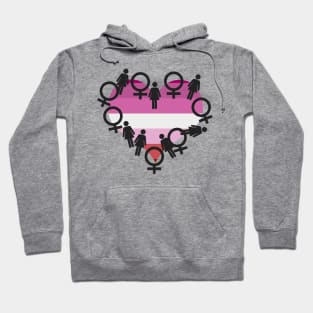 Lesbian Heart Hoodie